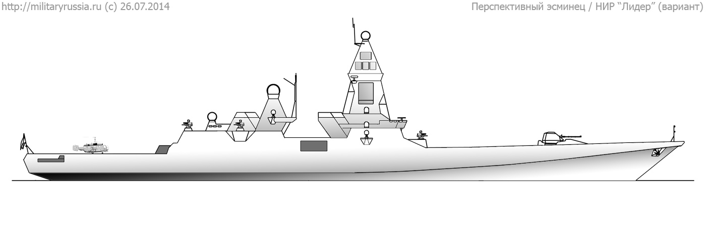 Перспективный эсминец по теме «Лидер» может быть построен не ранее 2023-2025 годов 